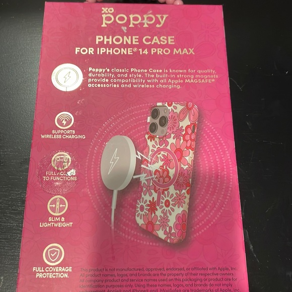 NIP ππΈxo poppy πΈπ iPhone 14 Pro Max Floral Phone Case π±πΈπΊ - Picture 5 of 6